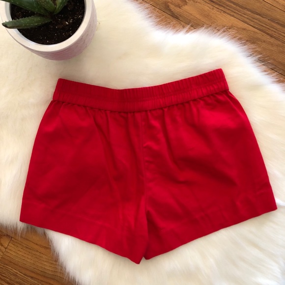NWOT red woven J. Crew shorts - Picture 2 of 4
